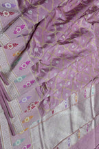 Pink Pure Katan Silk Kadwa Woven Banarasi Saree Festive