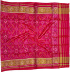 Pink Pure Silk Handloom Patola Ikat Dupatta