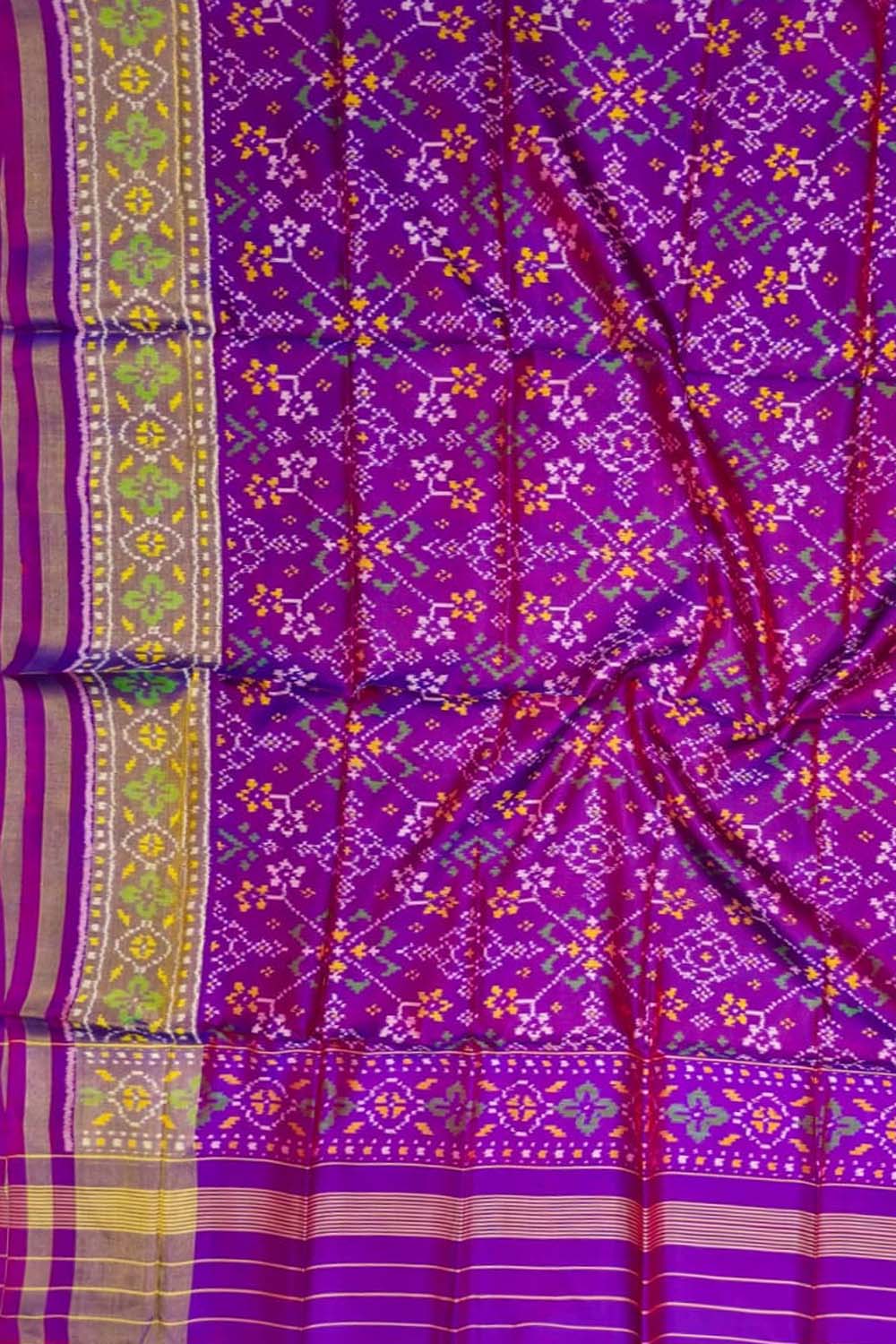 Pink Pure Silk Handloom Patola Ikat Dupatta