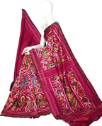 Pink Pure Silk Pochampalli Ikat Handloom Saree