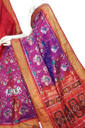 Pink Pure Silk Pochampalli Ikat Handloom Saree