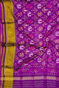 Pink Pure Single Ikat Patan Patola Handloom Dupatta