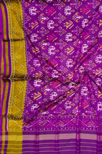 Pink Pure Single Ikat Patan Patola Handloom Dupatta