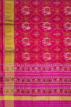 Pink Pure Single Ikat Patan Patola Handloom Saree