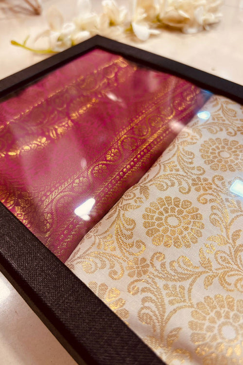 Premium Pink and White Banarasi Silk Fashion Stole Gift Set of Two Stylish Wrap for Festive | College | Casual | Night Parties - Luxurion World