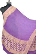 Purple Bandhani Georgette Dupatta
