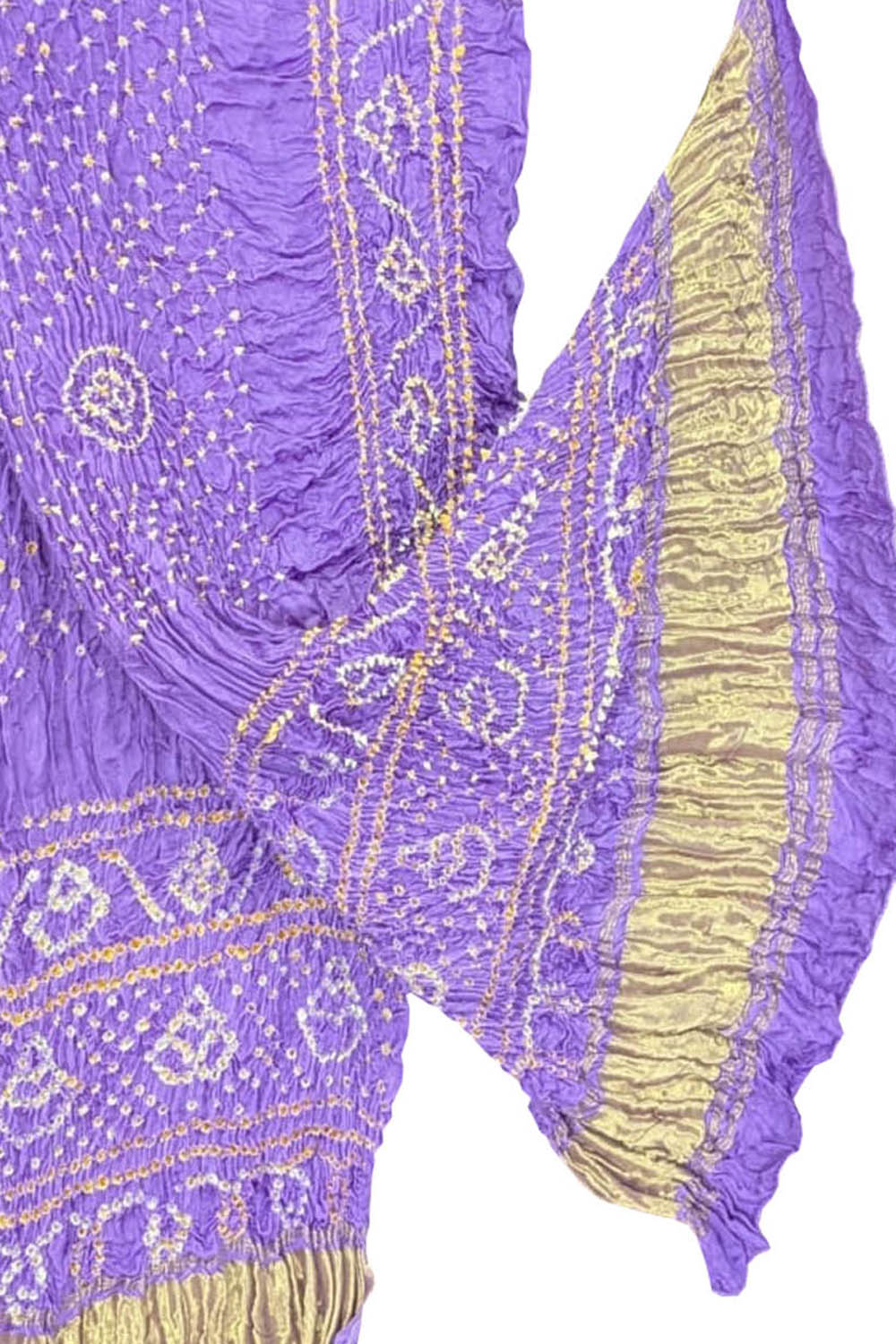 Purple Bandhani Modal Silk Dupatta