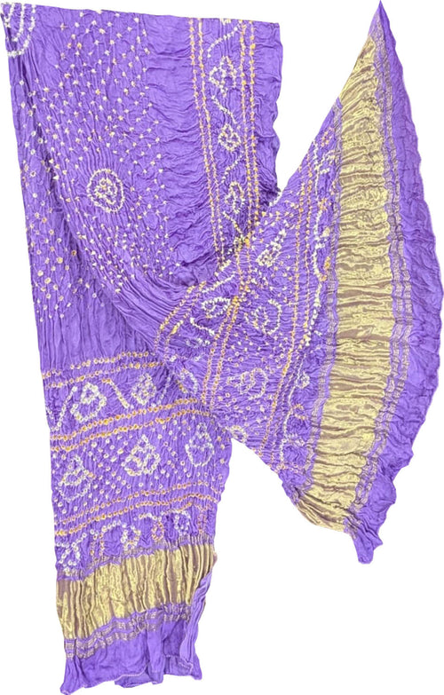 Purple Bandhani Modal Silk Dupatta