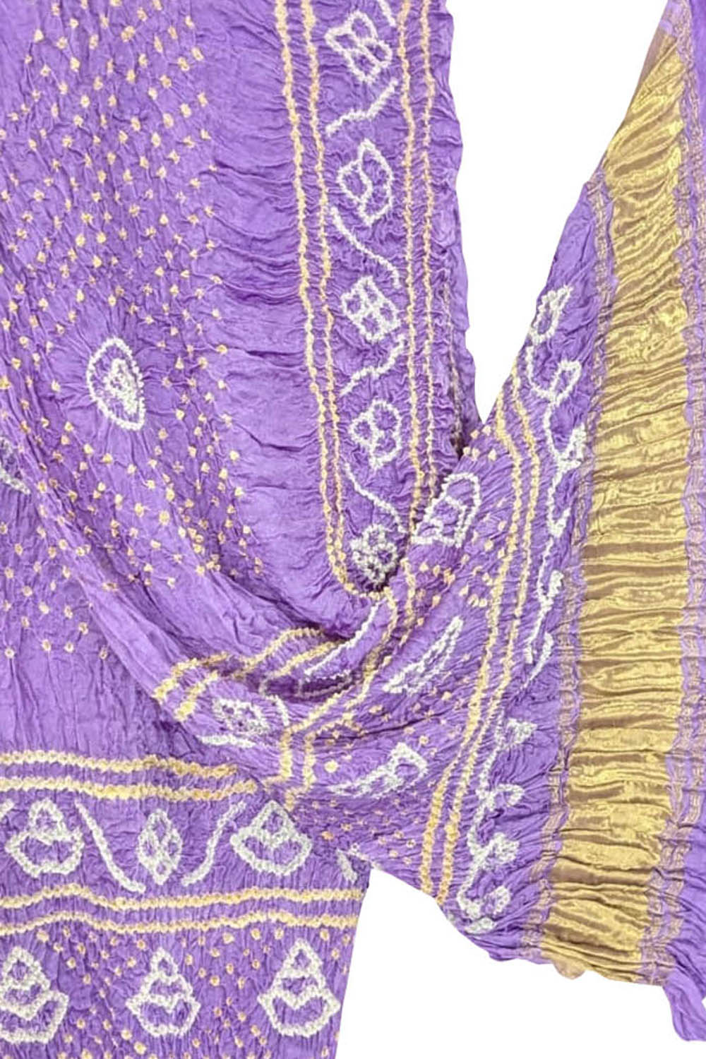 Purple Bandhani Modal Silk Dupatta