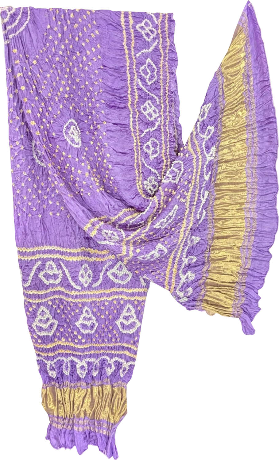 Purple Bandhani Modal Silk Dupatta