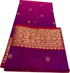 Purple Chanderi Handloom Pure Katan Silk Saree