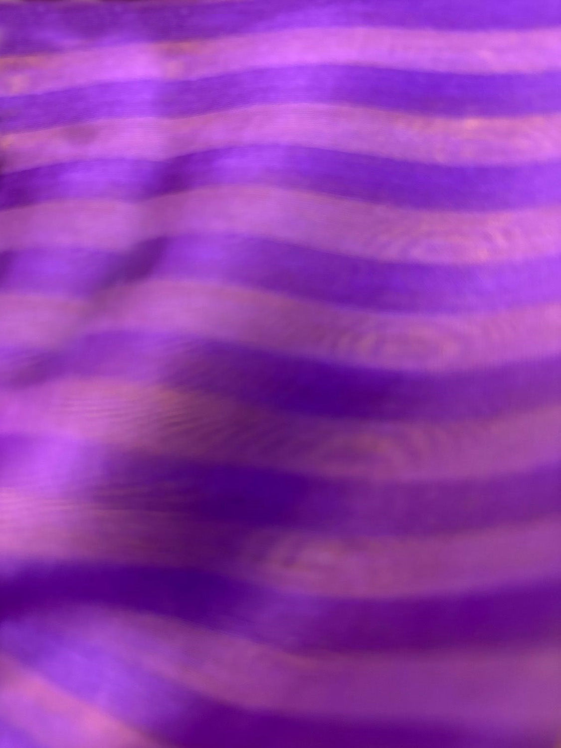 Purple Handloom Banarasi Cotton Silk Stripe Design Fabric