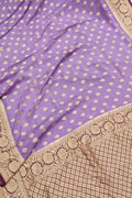 Purple Handloom Banarasi Khaddi Georgette Saree