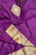Purple Banarasi Handloom Pure Katan Silk Cordset