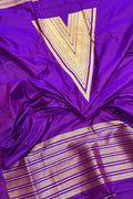 Purple Banarasi Handloom Pure Katan Silk Cordset