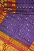 Purple Gadwal Pure Silk Saree Handloom Woven Wedding