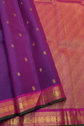 Purple Handloom Kanjeevaram Pure Silk Saree