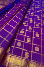 Purple Handloom Kanjeevaram Pure Silk Saree