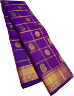 Purple Handloom Kanjeevaram Pure Silk Saree