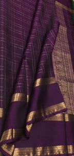 Purple Kanjeevaram Pure Silk Saree — Temple Border Zari, Festive