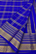 Purple Mysore Pure Crepe Silk Saree — Handloom Weave, Festive