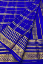 Purple Mysore Pure Crepe Silk Saree — Handloom Weave, Festive