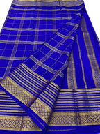 Purple Mysore Pure Crepe Silk Saree — Handloom Weave, Festive
