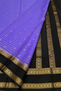 Purple Handloom Mysore Pure Crepe Silk Saree