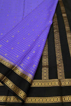Purple Handloom Mysore Pure Crepe Silk Saree