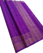 Purple Handloom Pure Silk Kanjeevaram Saree