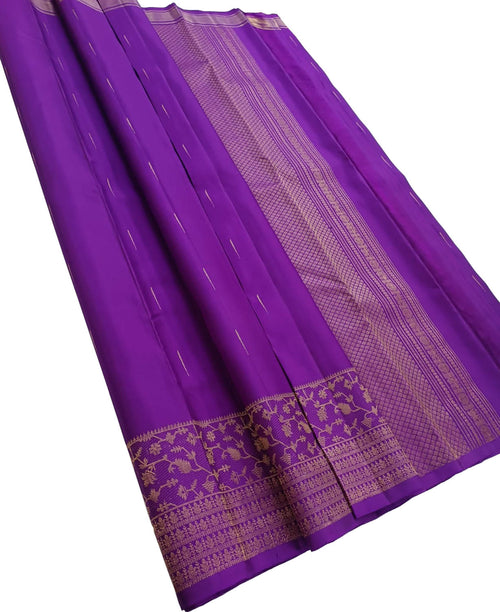 Purple Handloom Pure Silk Kanjeevaram Saree PS1K2TH526061801