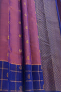 Purple Handloom Pure Silk Kanjeevaram Saree