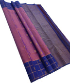 Purple Handloom Pure Silk Kanjeevaram Saree