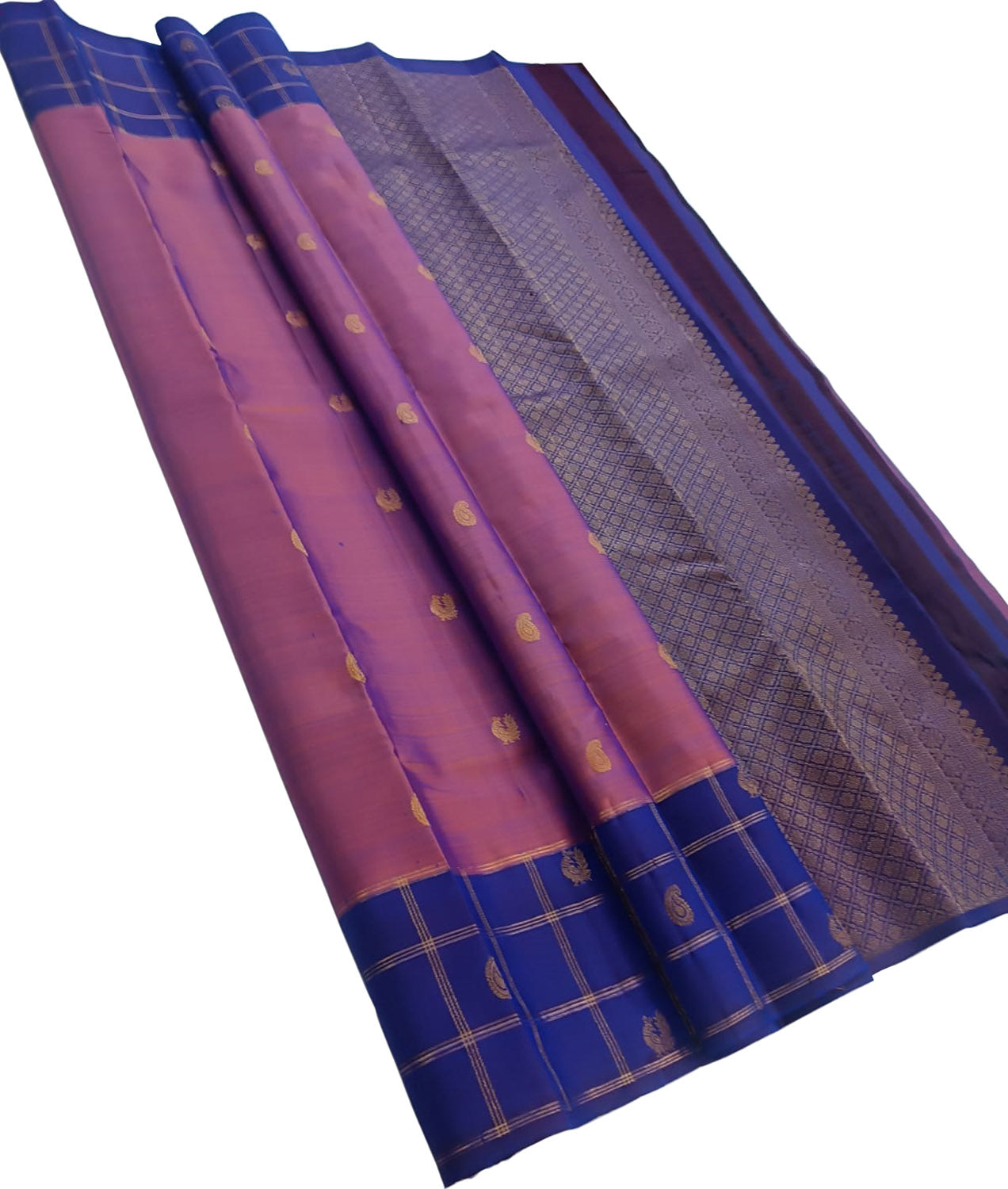 Purple Handloom Pure Silk Kanjeevaram Saree
