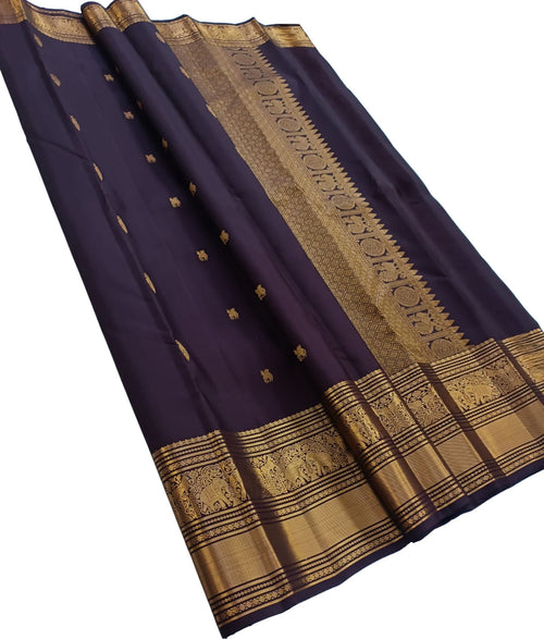 Purple Handloom Pure Silk Kanjeevaram Saree PS1K2TH526061805