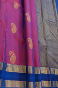 Purple Handloom Pure Silk Kanjeevaram Saree