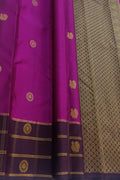 Purple Handloom Pure Silk Kanjeevaram Saree