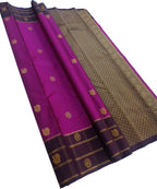 Purple Handloom Pure Silk Kanjeevaram Saree