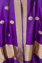 Purple Pure Katan Silk Banarasi Handloom Booti Design Handloom Dupatta