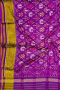 Purple Pure Silk Handloom Patola Ikat Dupatta