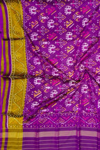 Purple Pure Silk Handloom Patola Ikat Dupatta