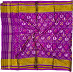 Purple Pure Silk Handloom Patola Ikat Dupatta