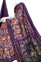 Purple Pure Silk Pochampalli Ikat Handloom Saree