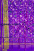 Purple Pure Single Ikat Patan Patola Handloom Dupatta