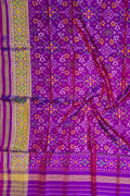 Purple Pure Single Ikat Patan Patola Handloom Dupatta