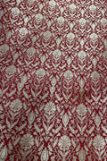 Red Banarasi Handloom Katan Silk Fabric