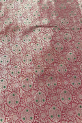 Red Banarasi Handloom Katan Silk Fabric
