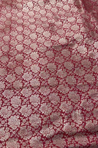 Red Banarasi Handloom Katan Silk Fabric