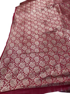 Red Banarasi Handloom Katan Silk Fabric