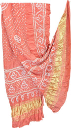 Red Bandhani Modal Silk Dupatta